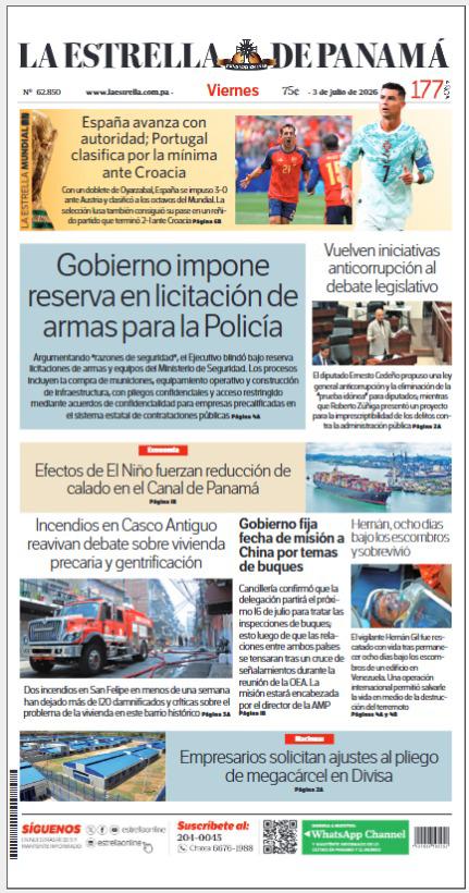 Portada del impreso del 3 de julio de 2026