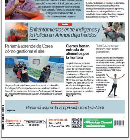 Portada del impreso de 6 de junio de 2025