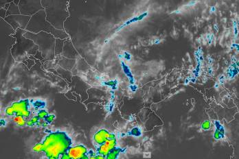 Imagen satelital de Panamá durante la mañana del sábado 12 de abril.