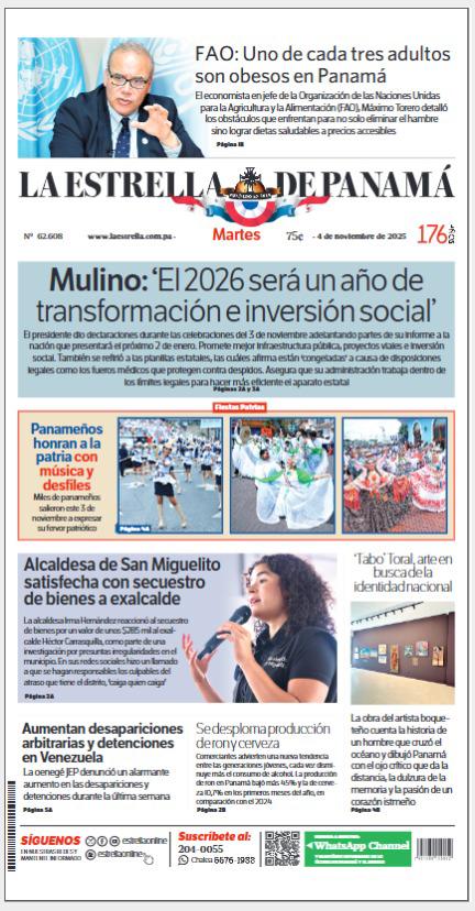 Portada del impreso del 4 de noviembre de 2025