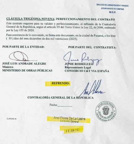Contraloría refrenda obra del MOP con fianza menor a la normativa