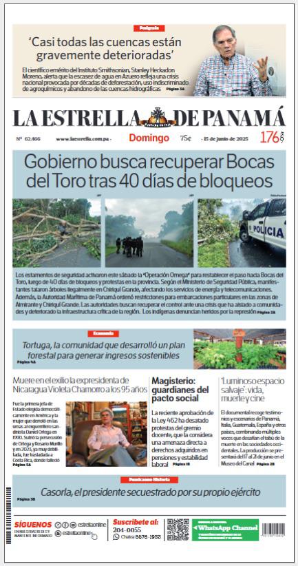 Portada del impreso de 15 de junio de 2025