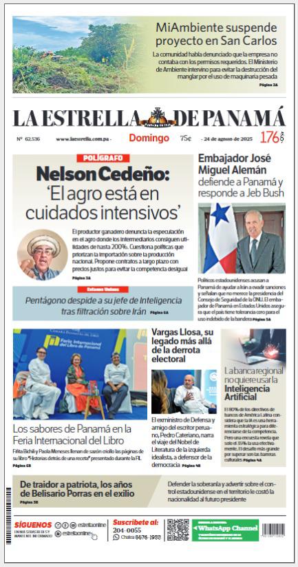 Portada del impreso del 24 de agosto de 2025