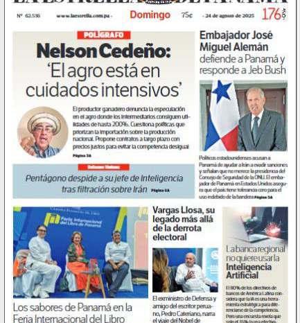 Portada del impreso del 24 de agosto de 2025