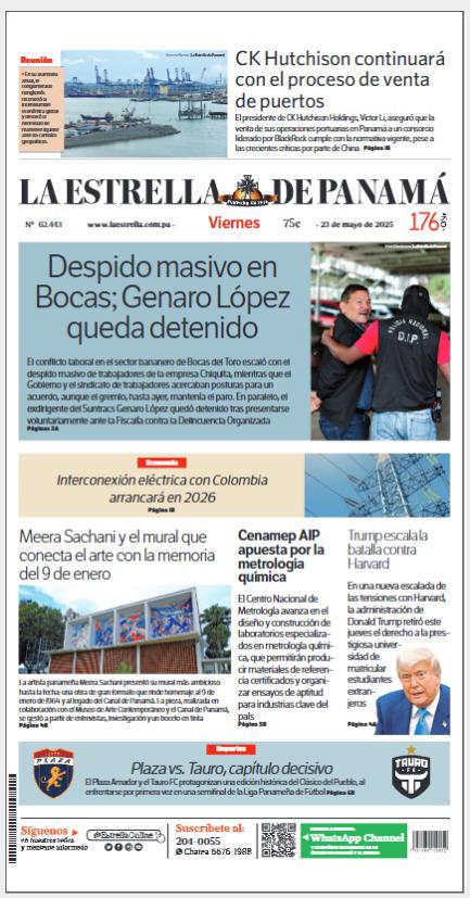 Portada del impreso de 23 de mayo de 2025