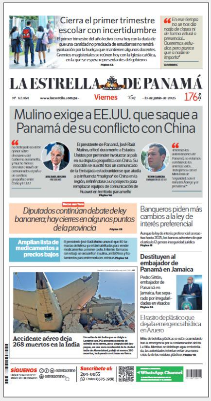 Portada del impreso de 13 de junio de 2025