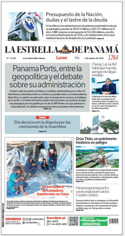 Portada del impreso del 4 de agosto de 2025