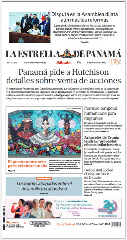 Portada del impreso del 8 de marzo de 2025