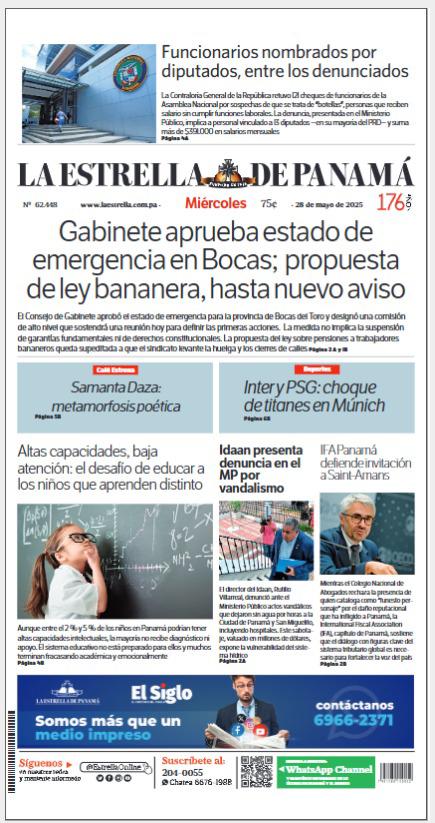 Portada del impreso de 28 de mayo de 2025