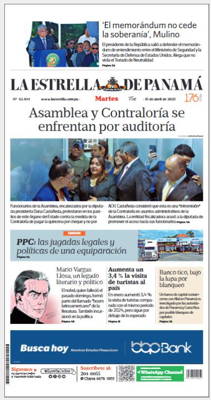 Portada del impreso del 14 de abril de 2025