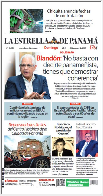 Portada del impreso del 31 de agosto de 2025