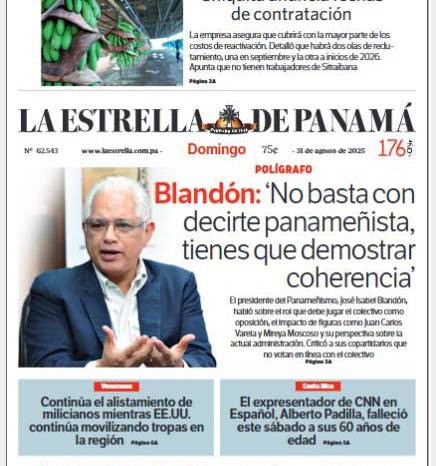 Portada del impreso del 31 de agosto de 2025