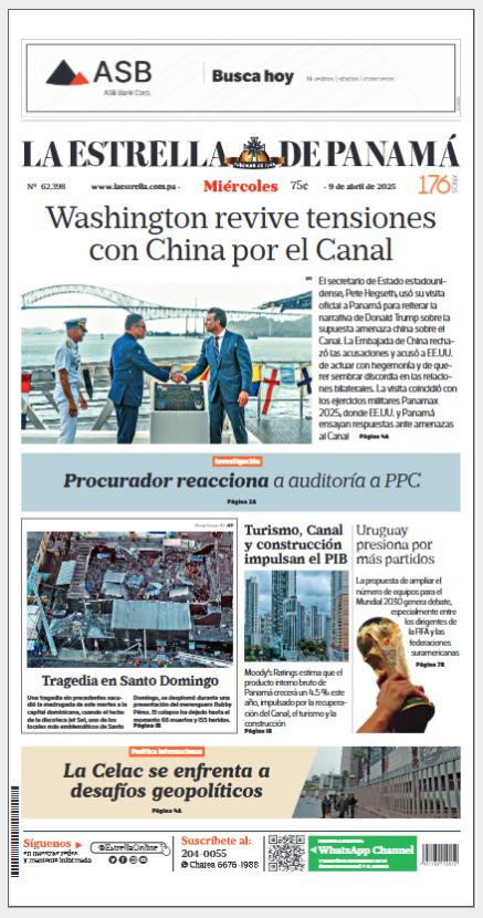 Portada del impreso del 9 de abril de 2025