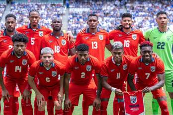 Jugadores de la selección de Panamá.