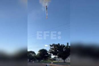 En redes sociales se publicó un video que muestra el momento de la caída del globo aerostático.