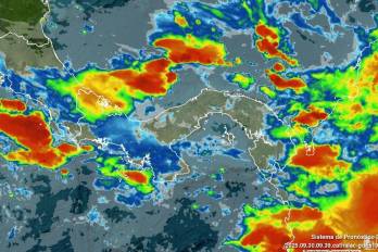 imagen actualizada de satélite GOES-16 (banda infrarroja 500m) para Panamá y Costa Rica - animaciones