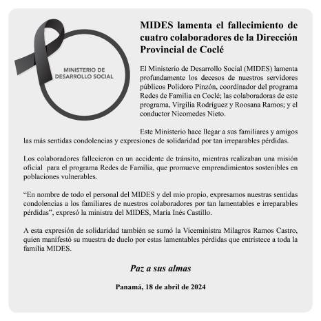 Fallecen cuatro funcionarios del Mides en accidente de tránsito