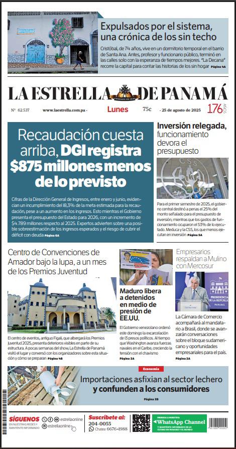 Portada del impreso del 25 de agosto de 2025