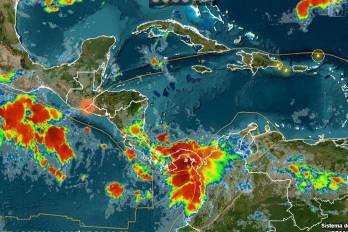 Muestra del mapa satelital de Panamá del Sistema Regional de Monitoreo.