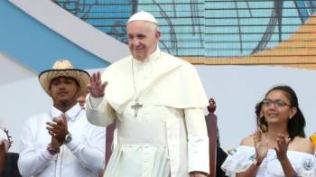 El papa Francisco durante su visita a Panamá.