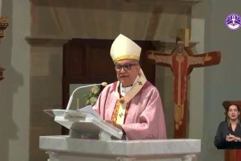 El arzobispo de Panamá, monseñor José Domingo Ulloa, este domingo 14 de diciembre, en su misa dominical.