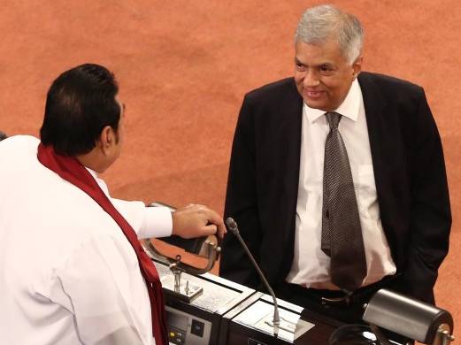 El presidente interino de Sri Lanka, Ranil Wickremesinghe