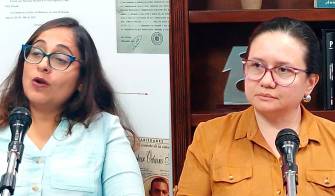 Benjamín (d) y Chandiramani (i), autoras del informe.