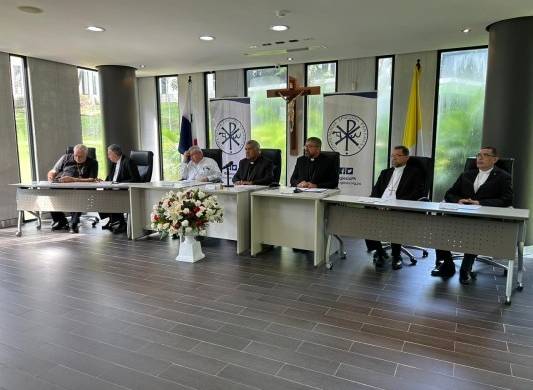 Conferencia de prensa de la Conferencia Episcopal Panameña.
