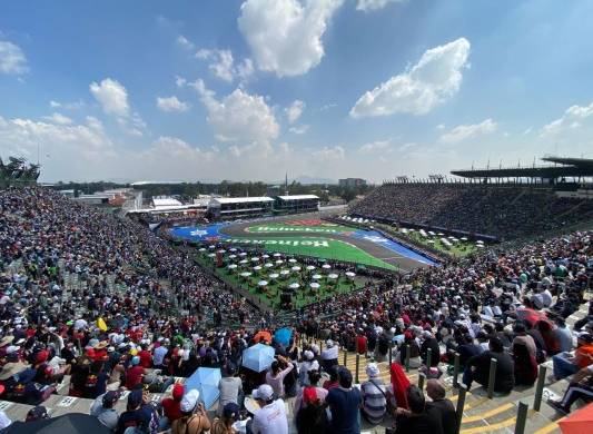 Vista del Autódromo Hermanos Rodríguez en México.