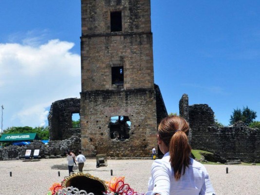 La torre de la catedral, conservada por el Patronato de Panamá Viejo desde 1995.