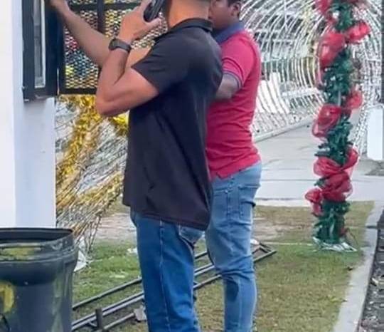 El presunto funcionario municipal se acercó al área y procedió a desconectar los breakers del sitio.