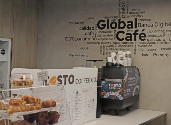 Tosto Coffee Co., es la compañía aliada de Global Bank para que las personas vivan una experiencia inolvidable.