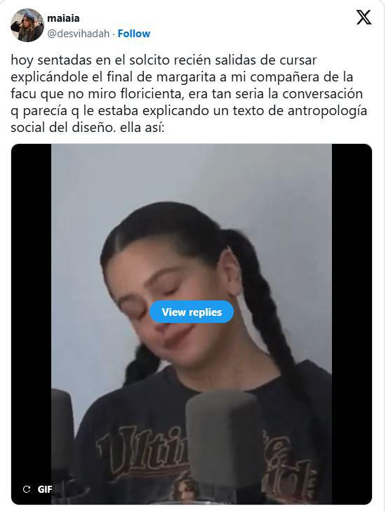 Reacción de una de las fanáticas de ‘Floricienta’.