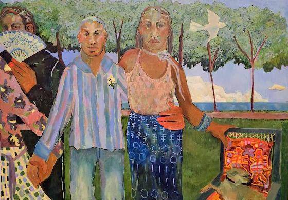 ‘Cerca de la cinta costera’, óleo sobre tela 2024