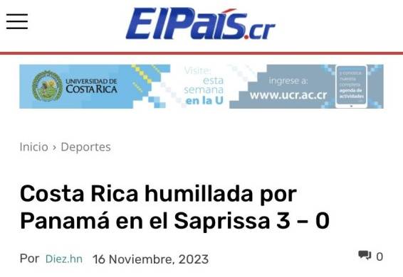 El País de Costa Rica se sumó a las críticas de medios en el país vecino.