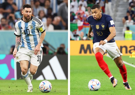 Lionel Messi y Kylian Mbappé se enfrentarán por la Copa Mundial de la FIFA el domingo.