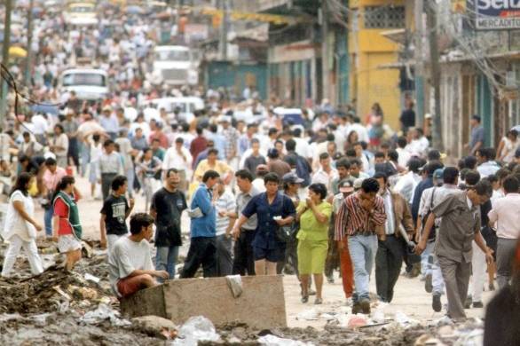 La capital de Honduras recuerda, entre lluvias, los daños del huracán Mitch en 1998