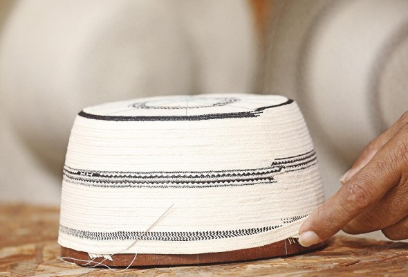 Confección del sombrero pintao