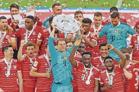 El Bayern Múnich celebra su décimo título consecutivo.
