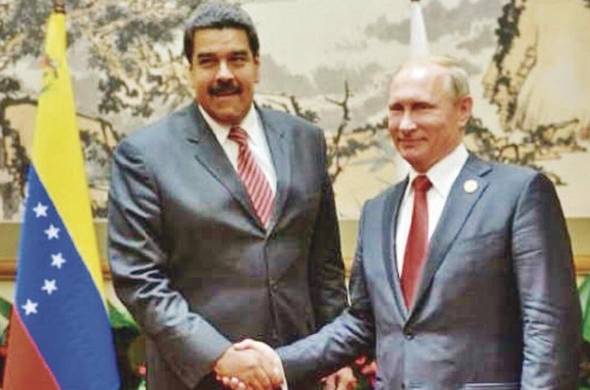 Nicolás Maduro, presidente de Venezuela, y Vladimir Putin, presidente de Rusia.