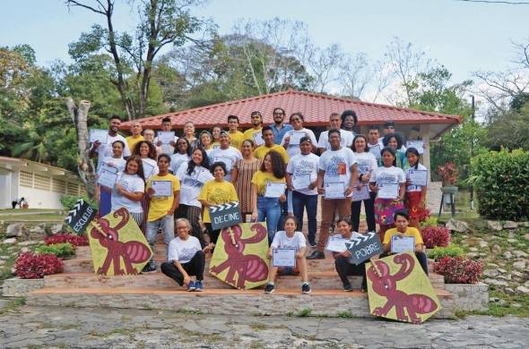 Jóvenes que participaron en la Escuela de Cine Pobre en Penonomé, Coclé, en febrero de 2020.