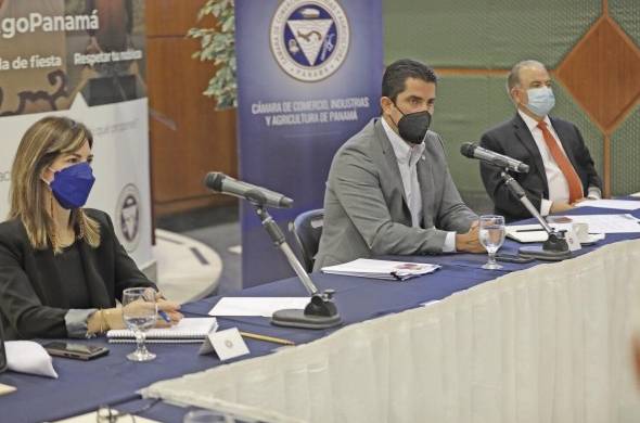 El presidente de la Cciap, José Ramón Icaza, este martes en conferencia de prensa.
