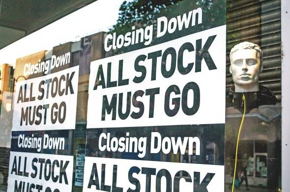 Las quiebras de empresas se disparan en Inglaterra al nivel de la crisis
