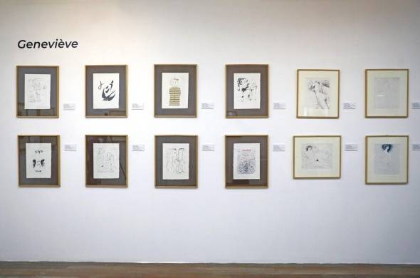 La muestra la integra la colección 'Geneviève' que consiste en 12 dibujos sobre papel Japón.
