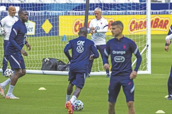 Imagen de un entrenamiento de la selección francesa de fútbol.