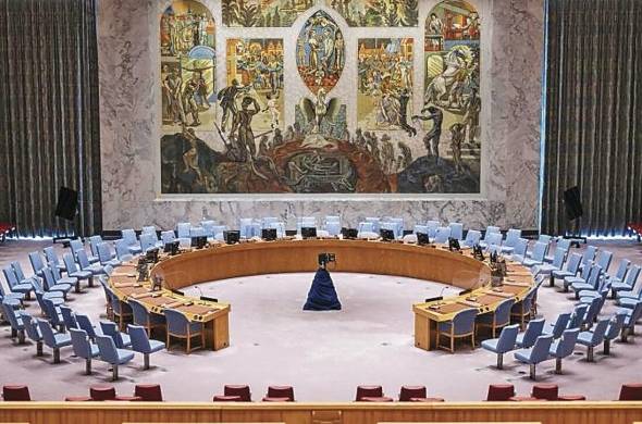 Vista de la sala del Consejo de Seguridad de las Naciones Unidas, en la sede de la ONU en Nueva York