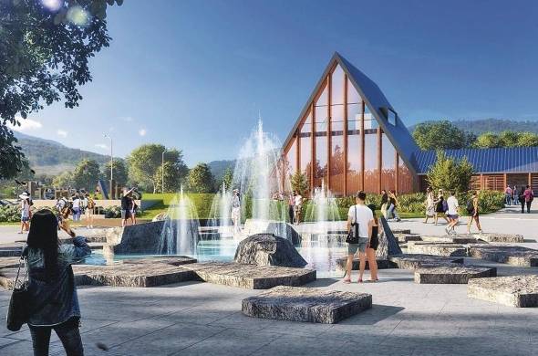 Así quedará el edificio del centro de visitantes de Volcán, en la provincia de Chiriquí, cuyo diseño estará inspirado en la arquitectura alpina, con techos inclinados en forma de “A”.
