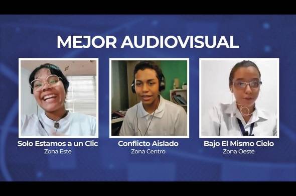 Estudiantes en la categoría de mejor audiovisual.