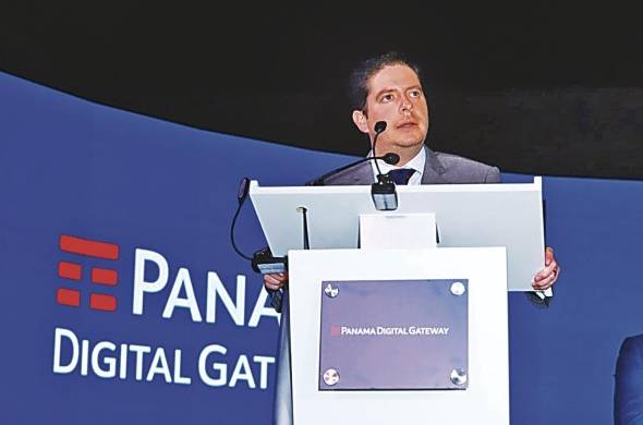 El ministro de Comercio e Industrias, Federico Alfaro Boyd, durante la inauguración del centro de datos.