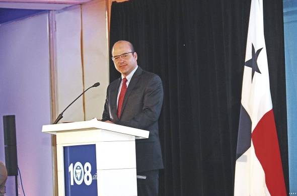 El presidente de la Cciap, Adolfo Fábrega, durante el evento de lanzamiento de las exposiciones internacionales 2024.